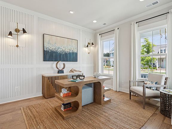 The living room of the Towson single family home by Brookfield Residential at Nexton.