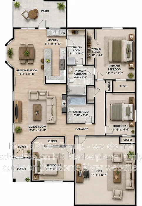3 bed, 2.0 bath, 1456 sqft, $1,575 — Photo 1