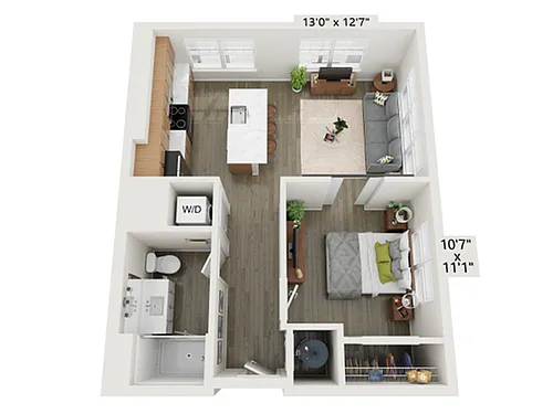 Floor plan 1x1A