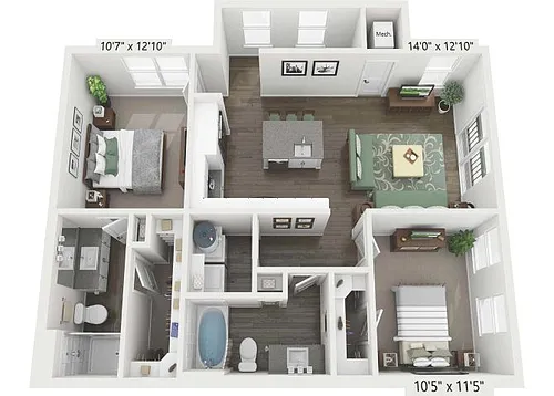 Floor plan Sapphire - Attached Garage