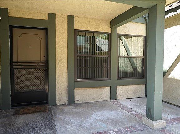 East facing entry and patio area