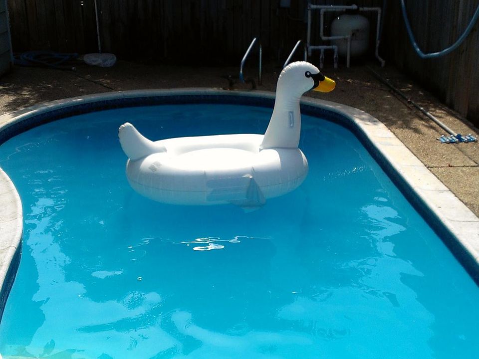 Inground pool on property