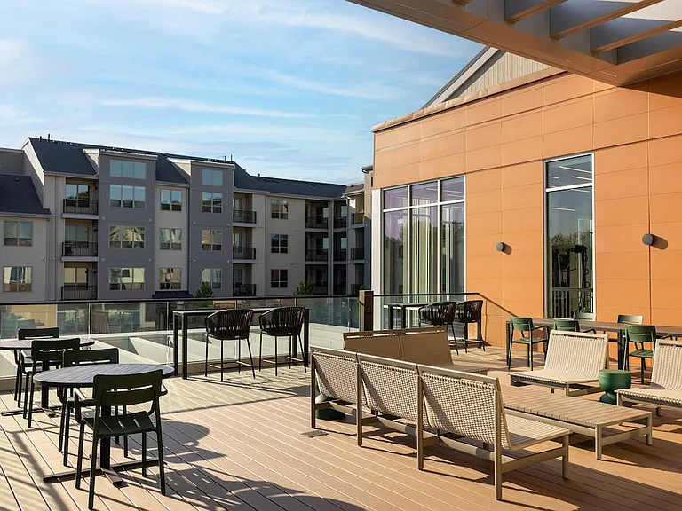 Upper-level clubhouse terrace
