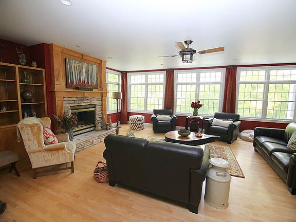 stone, wood, wall of windows