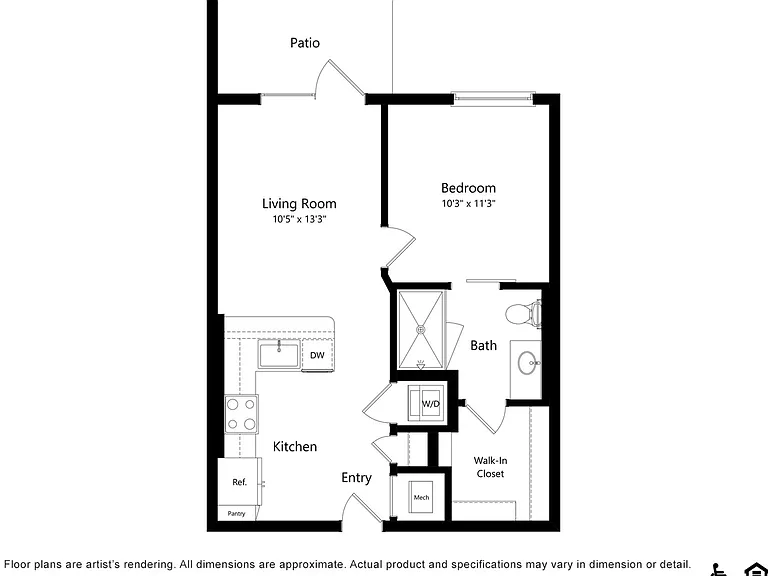 1x1B | 1x1 | 608 sq ft 1x1B | 1x1 | 608 sq ft