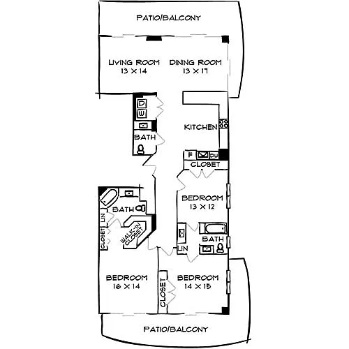 Floor plan City Villas 3B Premier