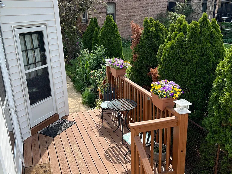 Another view of the deck. There's also a concrete patio area for grilling on your grill