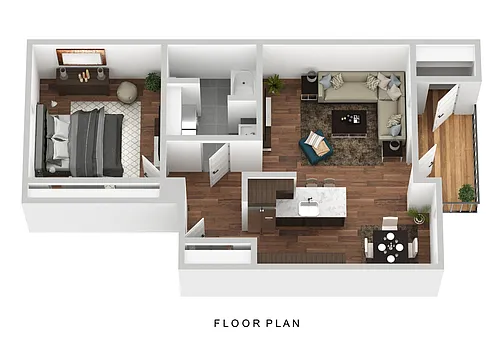 Floor plan 1 Bed 1 Bath
