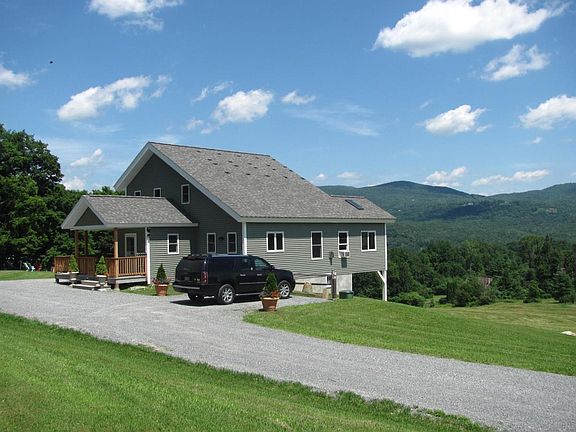 The home is a salt box design