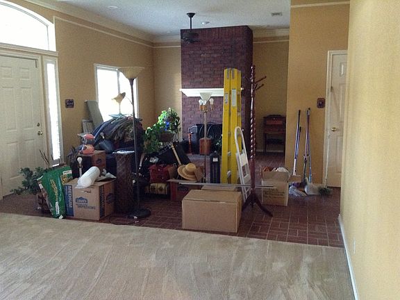 Front living area fireplace