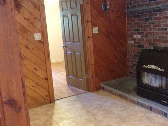Additional sitting area with woodburning stove