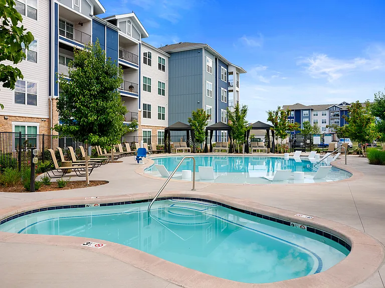 Soak up the sunshine by the sparkling pool.