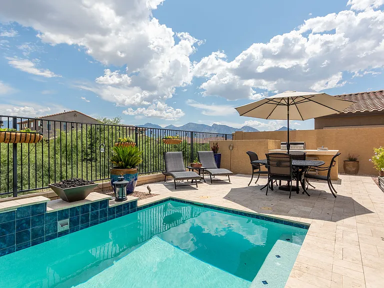 Catalina Mountain views from pool deck