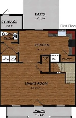 3 bed, 2.5 bath, 1352 sqft, $1,900 — Photo 3