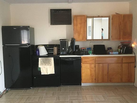 Kitchen with newer black appliances