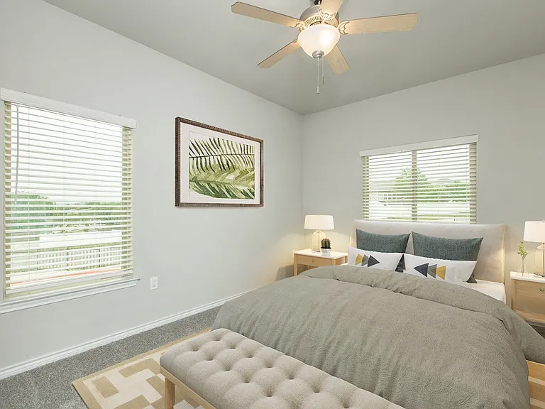 Oversized bedrooms accommodate king sized beds and large furniture pieces