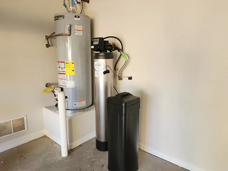 Newer water heater and water softener