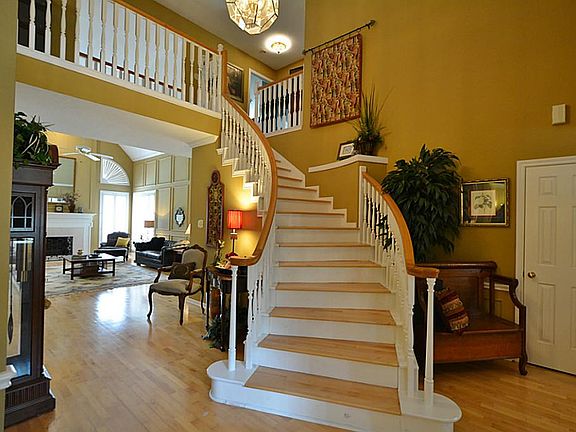A view as your enter the home.Gorgeous hardwood floors which continue all the way up to the second floor.