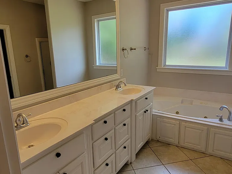 Master Bath w/ Double Sinks and Large Whirlpool Tub