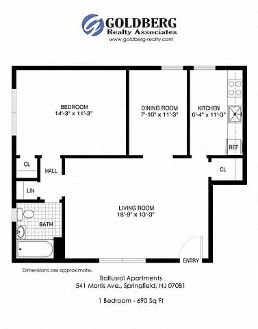 Floor plan One Bedroom