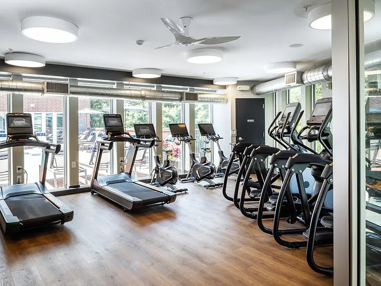 Fitness center with cardio equipment