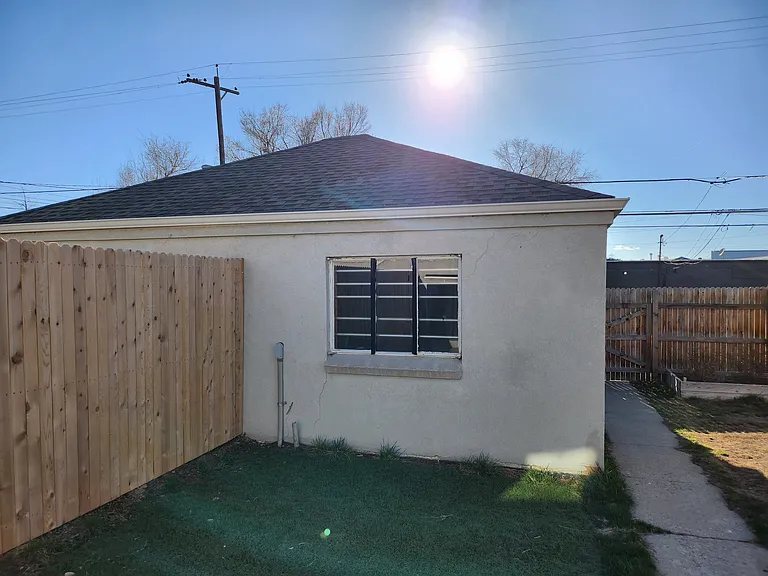 backyard and garage