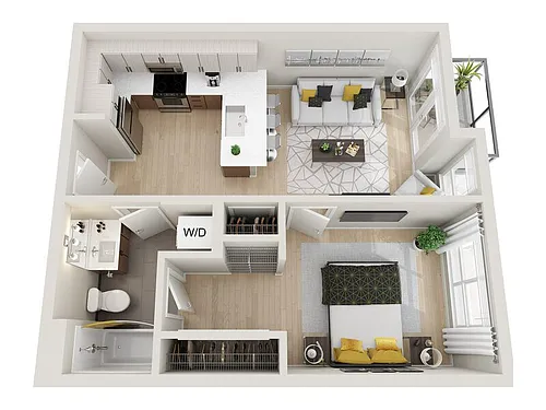 Floor plan 1X1 K