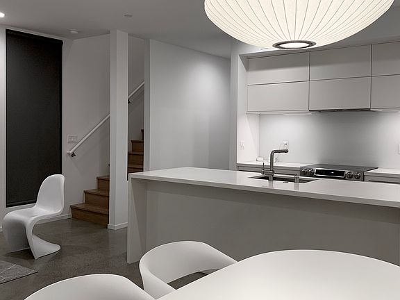 Open concept kitchen and living space
