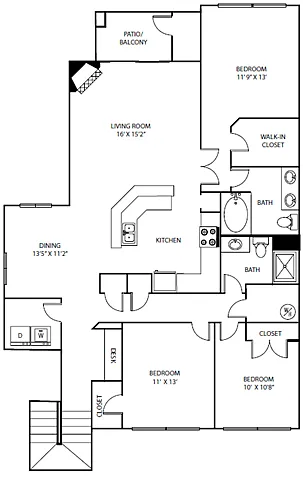 Floor plan 3B