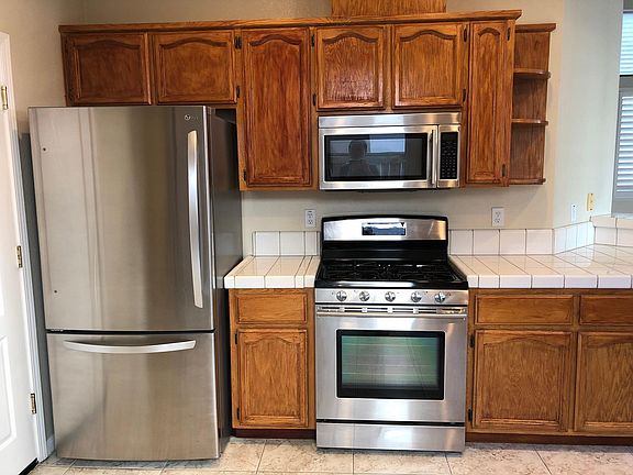 Kitchen with new fridge