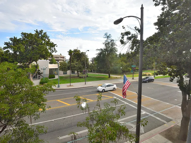 view from bedroom window overlooking Pasadena City College