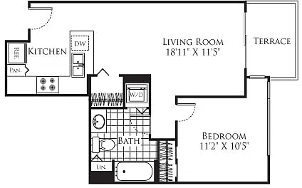 Floor plan 1 Bedroom FP 16