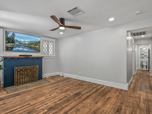 Living room view towards hallway