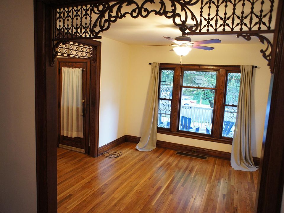 Living room with original woodwork!