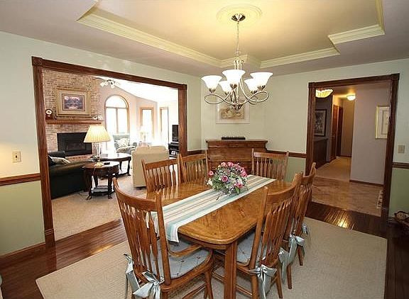 Custom coffered ceiling in the dining room!