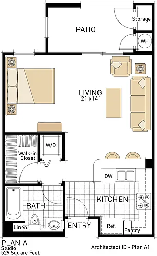 Floor plan The Pines- Studios
