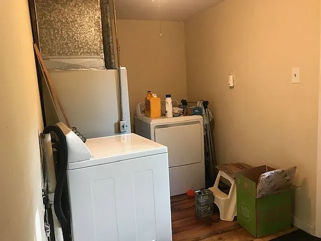 Utility/Mechanical area at back of home. Washer/Dryer stay