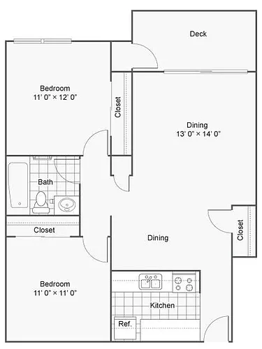 Floor plan 2x1AR