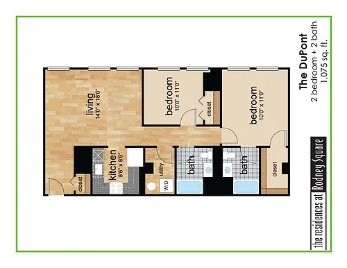 Floor plan Dupont Two Bedroom