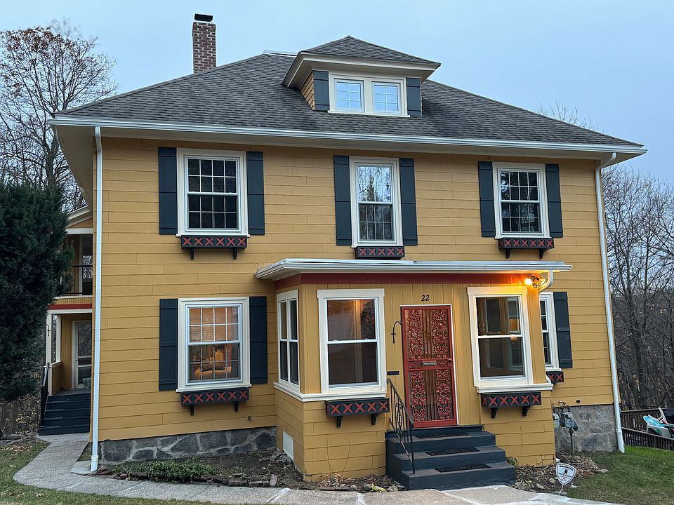 A two family home with L- shaped porches, is so inviting looking from the outside, it peaks your curiosity to want to know what it looks like on the inside. If you require public transportation, there is a bus route located at the beginning of the street.