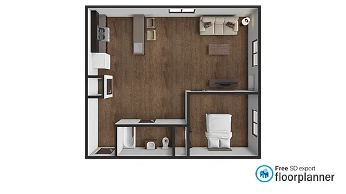 Floor plan One bedroom A