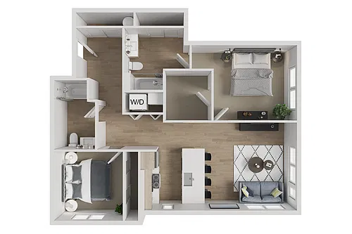 Floor plan 2X2 C