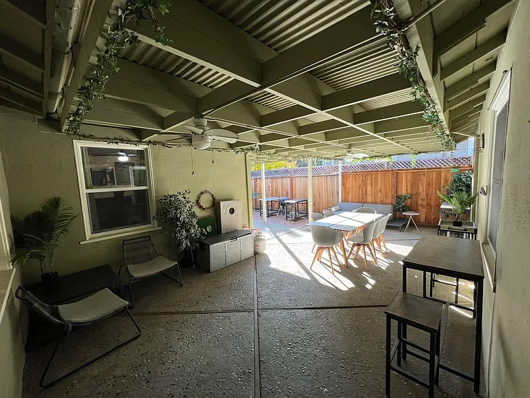 Cozy covered patio area