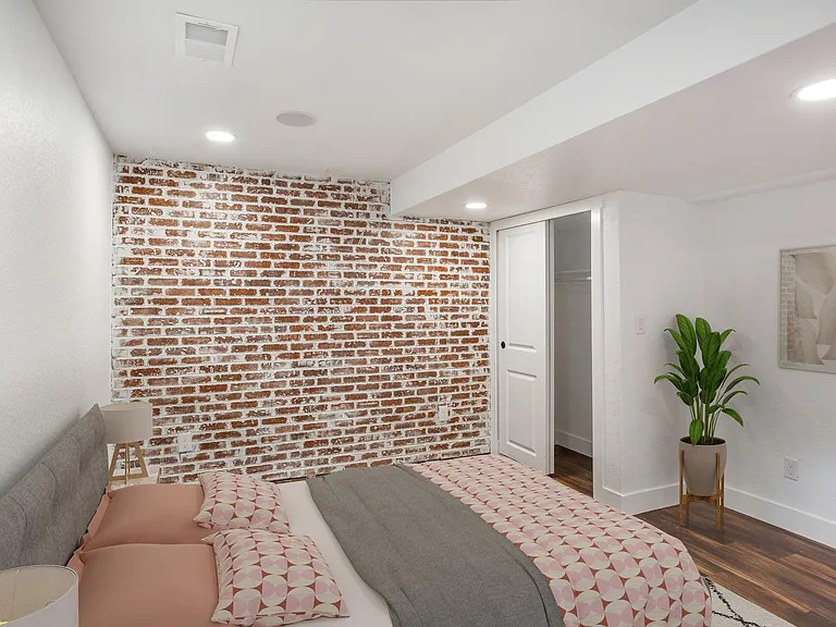 This image shows a virtually furnished space. Bedrooms come unfurnished.
