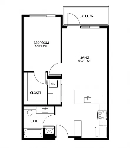 Floor plan 1X1 C5