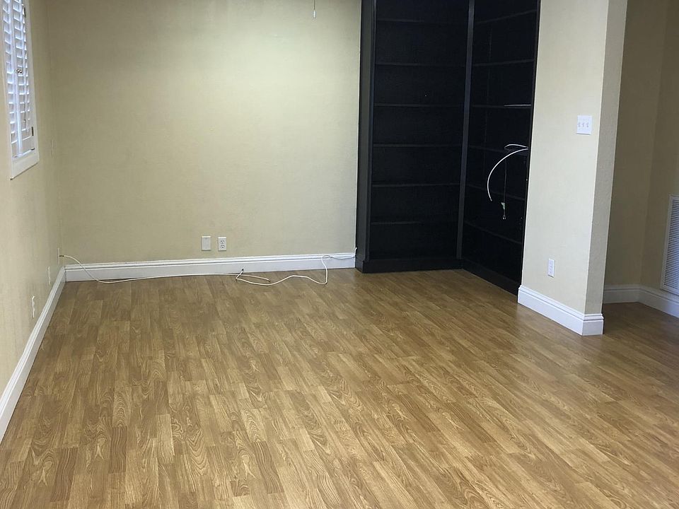 Spacious living room with great built ins