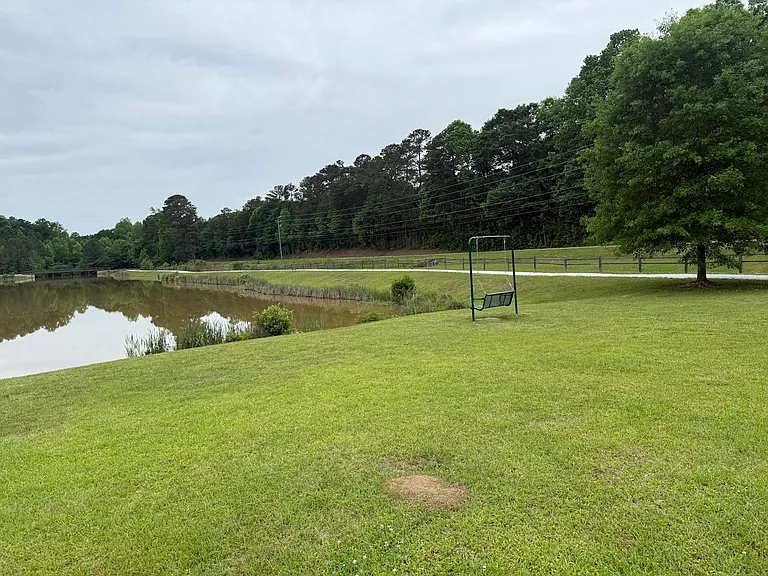 Walking trail at lake