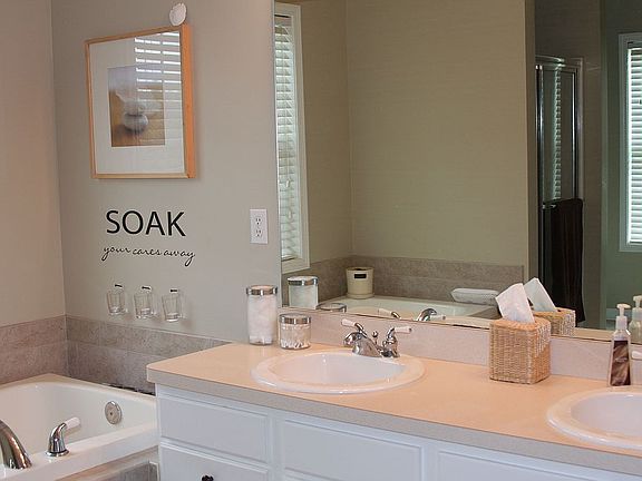 Attached Master Bath with walk in closet