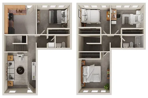 Floor plan 4 Bedroom Townhome