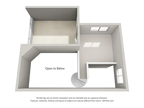 Floor plan 1BR 1BA plus loft - Plan A